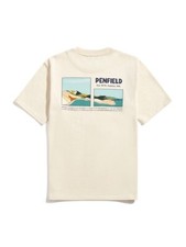 Penfield USA Mens BLOCK LANDSCAPE GRAPHIC T-SHIRT IN VANILLA ICE