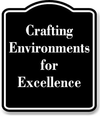Crafting Environments for Excellence BLACK Aluminum Composite Sign
