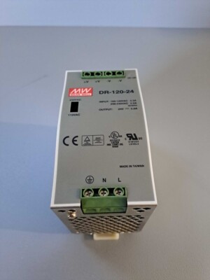 DR12024 - MEAN WELL DR-120-24/ Versorgung, Ausgang 24 Vcc Rechts 5 A Used