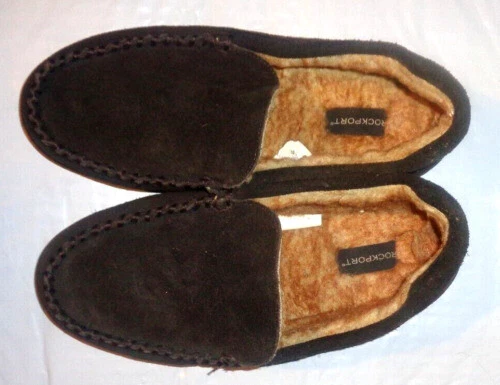 Chinelos masculinos superiores de couro Rockport 10 EUA sapato