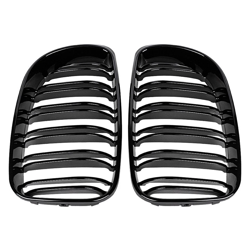 Gloss Black Dual Slats Front Kidney Grill for BMW E81 E87 E82 E88 1 Series 135i Foto 3 de 4