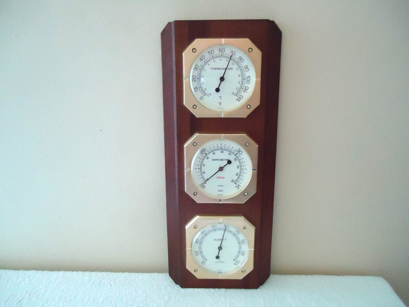 Vintage 3 Gauge Sunbeam Weather Station " Beautiful Collectible Item "