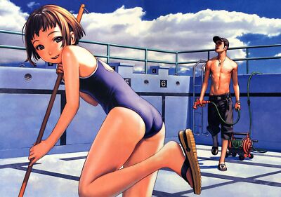 Anime murata range swimwear original characters  Playmat Game Mat Desk