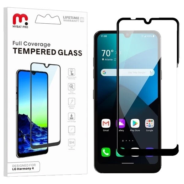 Защитные пленки MYBAT для сотового телефона из закаленного стекла черные