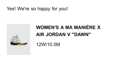 Jordan 5 x A Ma Maniere 'Dawn' Photon Dust (FZ5758-004) Size 12W