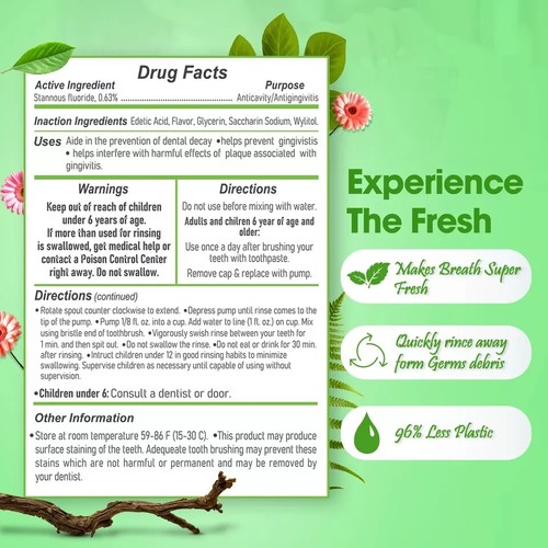 ELEMENT 0.63% Stannous Fluoride Antimicrobial Rinse Mouthwash MINT Like PERIOMED - 第 2/7 張圖片
