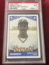 1983 TCMA GREENSBORO HORNETS MINOR ROBERTO KELLY #19 PSA 9 MINT