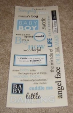 Me & My Big Ideas MAMBI Sticker ~ Blue Baby Boy Sayings...