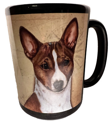 Coffee Mug 15 oz Basenji Dog Red / White by Orca Coatings Mfr