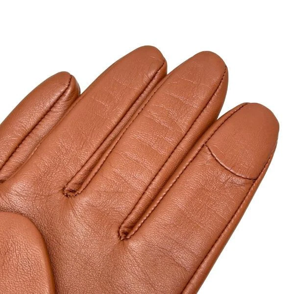 Coach Women's Saddle Leather Tech Gloves (CV864) Size L - NWT - Image 4 of 4