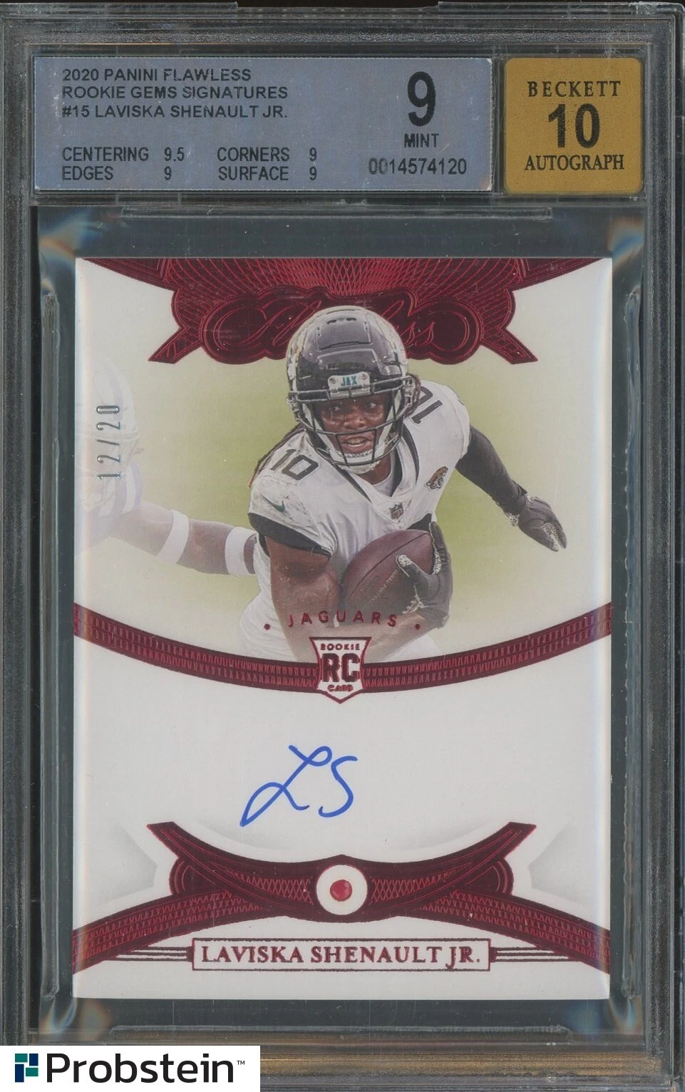 Laviska Shenault Jr. Panini Flawless Rookie Gems Signatures #RGSLSH Base