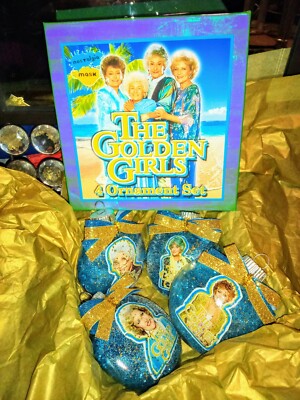 The Golden Girls Handmade Christmas Ornaments 4 Piece Set In Custom Box
