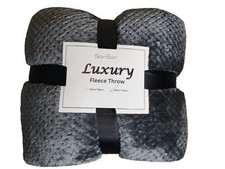 Waffle Fleece Throw Blanket Bedspread Bed Sofa Chair - Double King Cushion Cover