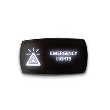 EMERGENCY LIGHTS- Horizontal LED Rocker Switch 5 Pin Dual Light 20A 12V ON / OFF