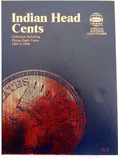 Whitman Indian Head Flying Eagle Cent 1857-1909 Coin Folder Penny Album Book  