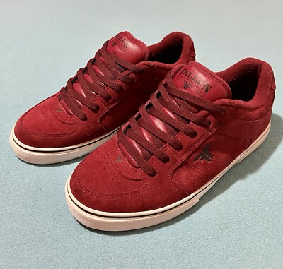 Fallen Footwear Size 12 CHIEF Jamie Thomas Burgundy Shoes SI  0607
