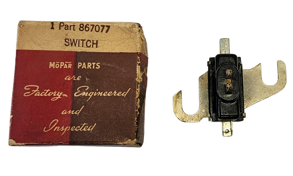 1941-1949 Dodge Plymouth Hand Brake Signal Light Lamp Control Switch 867077 NOS. - Image 2 of 4