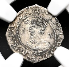 ENGLAND. Charles I. 1625-1649, Silver Penny, S-2850, NGC XF45