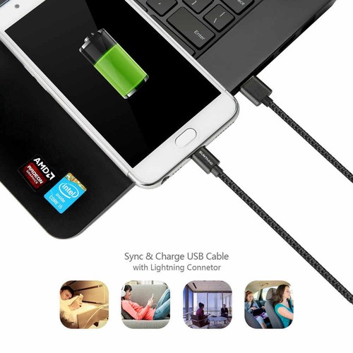 1M/2M/3M Strong Braided Micro USB Data Sync Charger Cable Cord Android Samsung - Picture 8 of 15