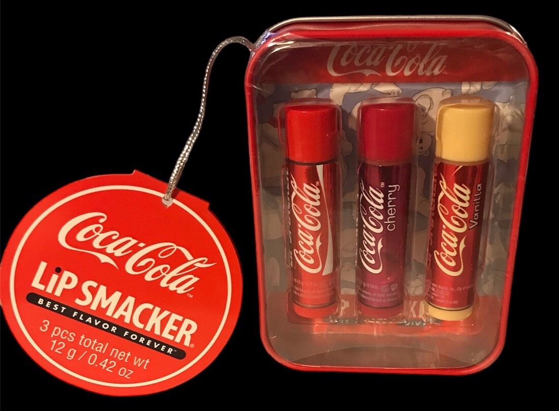 Lip Smacker Coca Cola Lip Balm Lip Collection Gift Tin Set with 3 Lip Balms-image