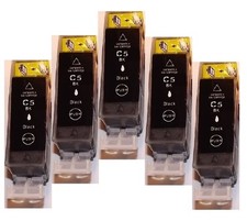 5 schwarze Patronen für Canon PIXMA IP4200 IP4300 IP4500 IP3300 IP5200R IP5300