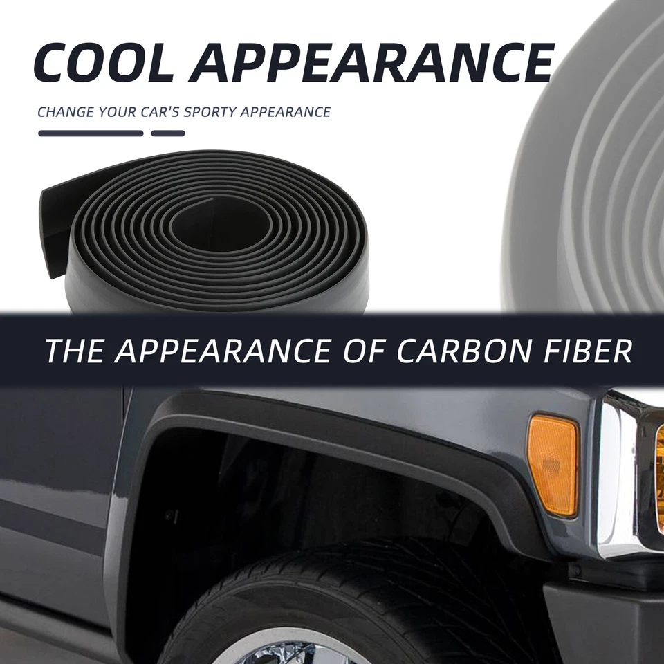 Para Ford Econoline Van/Wagon 2" Flexible PVC Guardabarros Llamaradas Arcos de Rueda Kit de Tiras Foto 4 de 4