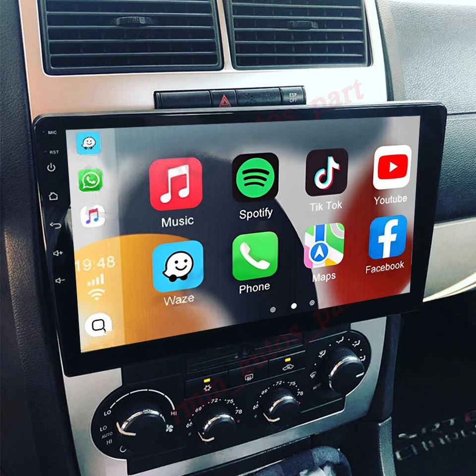Carplay For Dodge Charger 2008-2010 10.1" Stereo Android 13 Car Radio GPS NAVI  - Imagem 3 de 4