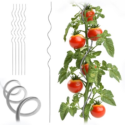 KADAX Tomatenspiralstäbe, Tomatenstäbe aus Aluminium, Tomate Rankhilfe 120-180cm