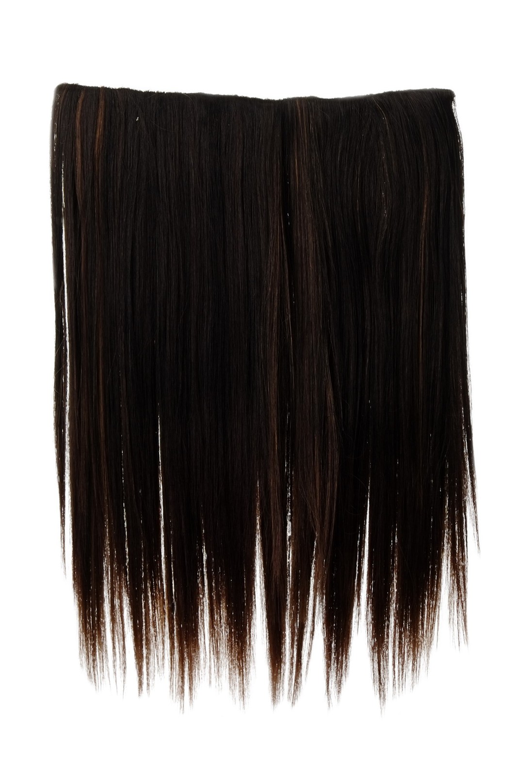 Postiche Large 5-Staple Hair Extensions 45cm Smooth Black Brown Blonde Mix