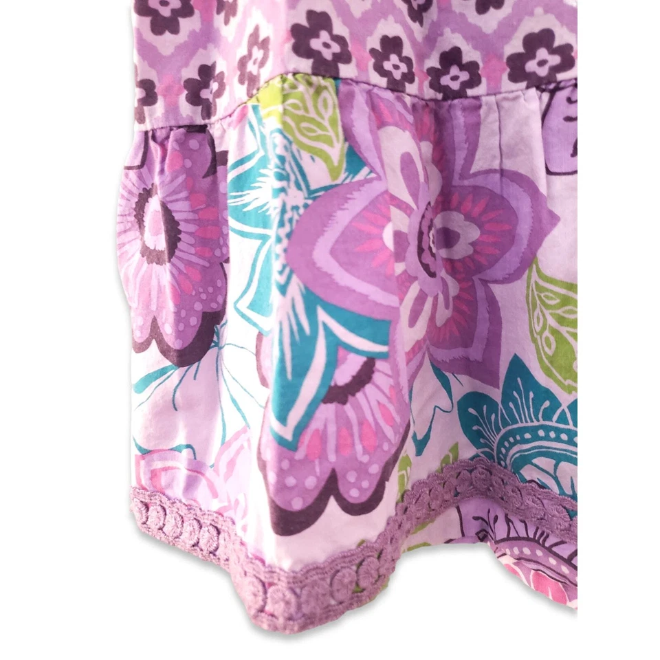 Naartjie 7 тропический цветочный макси длинное платье фиолетовый - Изображение 4 из 4