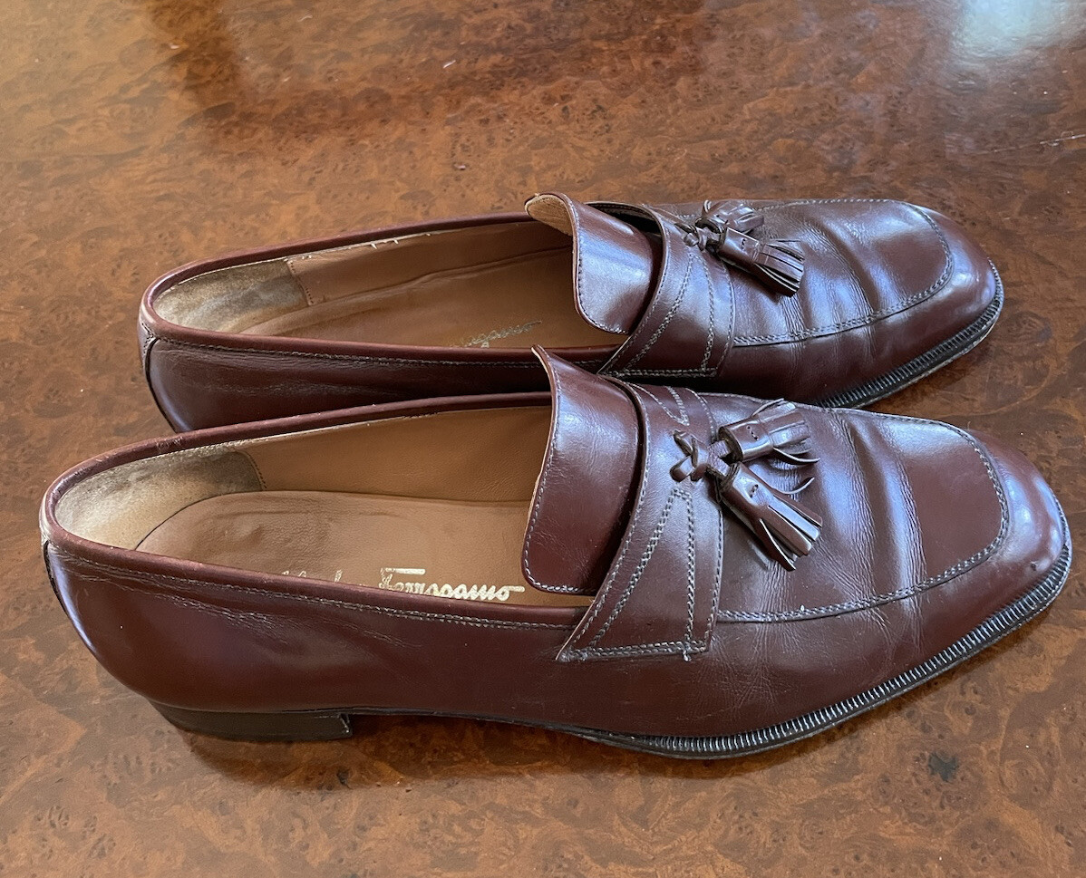 Salvatore Ferragamo Made in Italy Leather Tassel Loafer in Brown Size 11 D Salvatore Ferragamo | Shoes | Salvatore Ferragamo Made In  main image 4