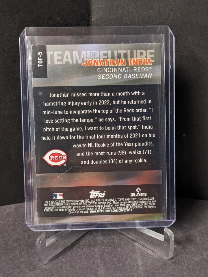 2022 Stadium Club Team Of The Future Red #TOF5 Jonathan India - Image 2 of 2