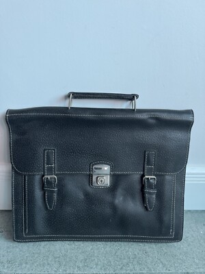 Leder Business Aktentasche Attaché Case Reise Arbeit Dokumententasche Neu MIT SCHLÜSSEL
