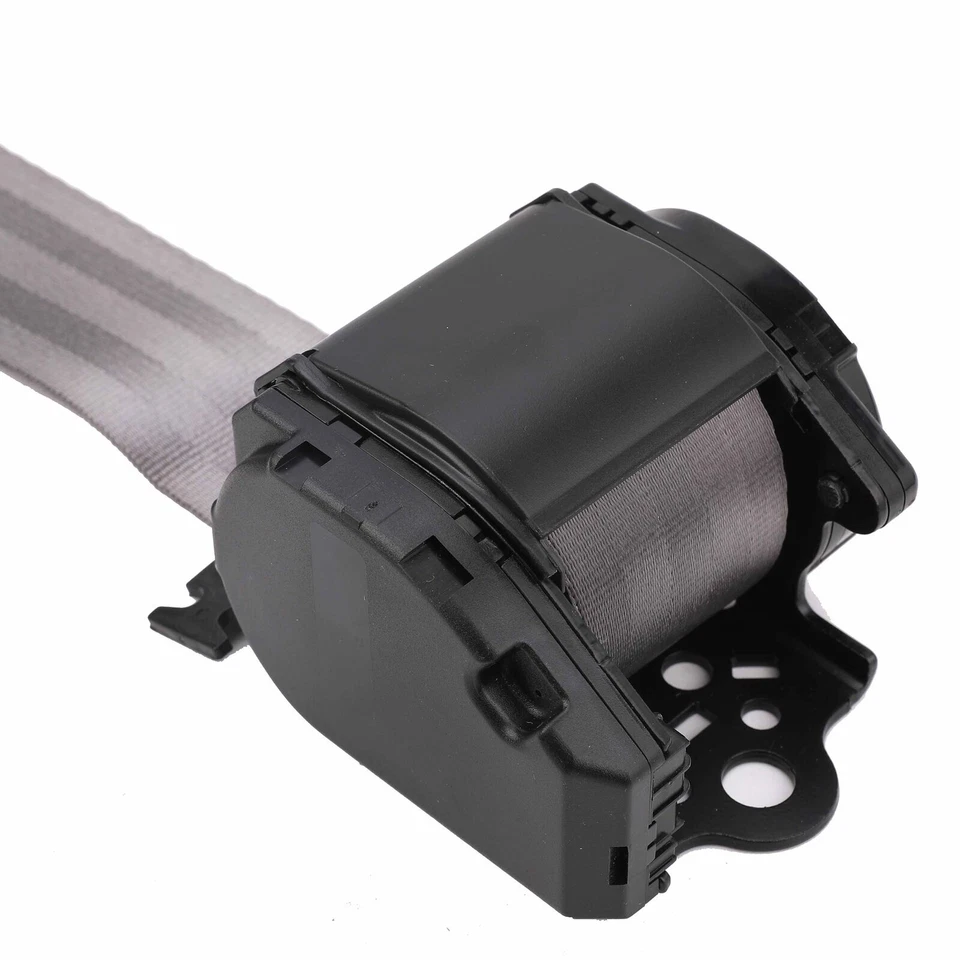 2X Retractable 3 Point Safety Gray Seat Belt Straps Vehicle Adjustable Belt Kit - Image 4 of 4