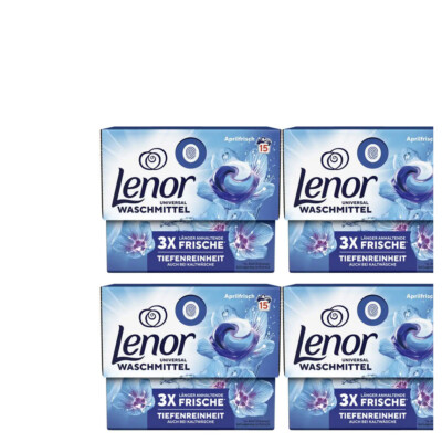 4x Lenor Aprilfrisch Pods Universal Waschmittel | Tiefenreinheit Kaltwäsche 60WL