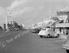 1939 Street Scene, Miami Beach, Florida Vintage Old Photo 8.5" x 11" Reprint