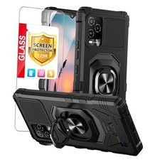 Compatible for BLU View 5 Pro B170D Case, with Tempered Glass Screen Black
