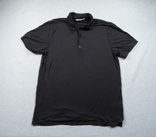 Icebreaker Shirt Mens Small Black Polo Short Sleeve 100 Wool Outdoors Casual