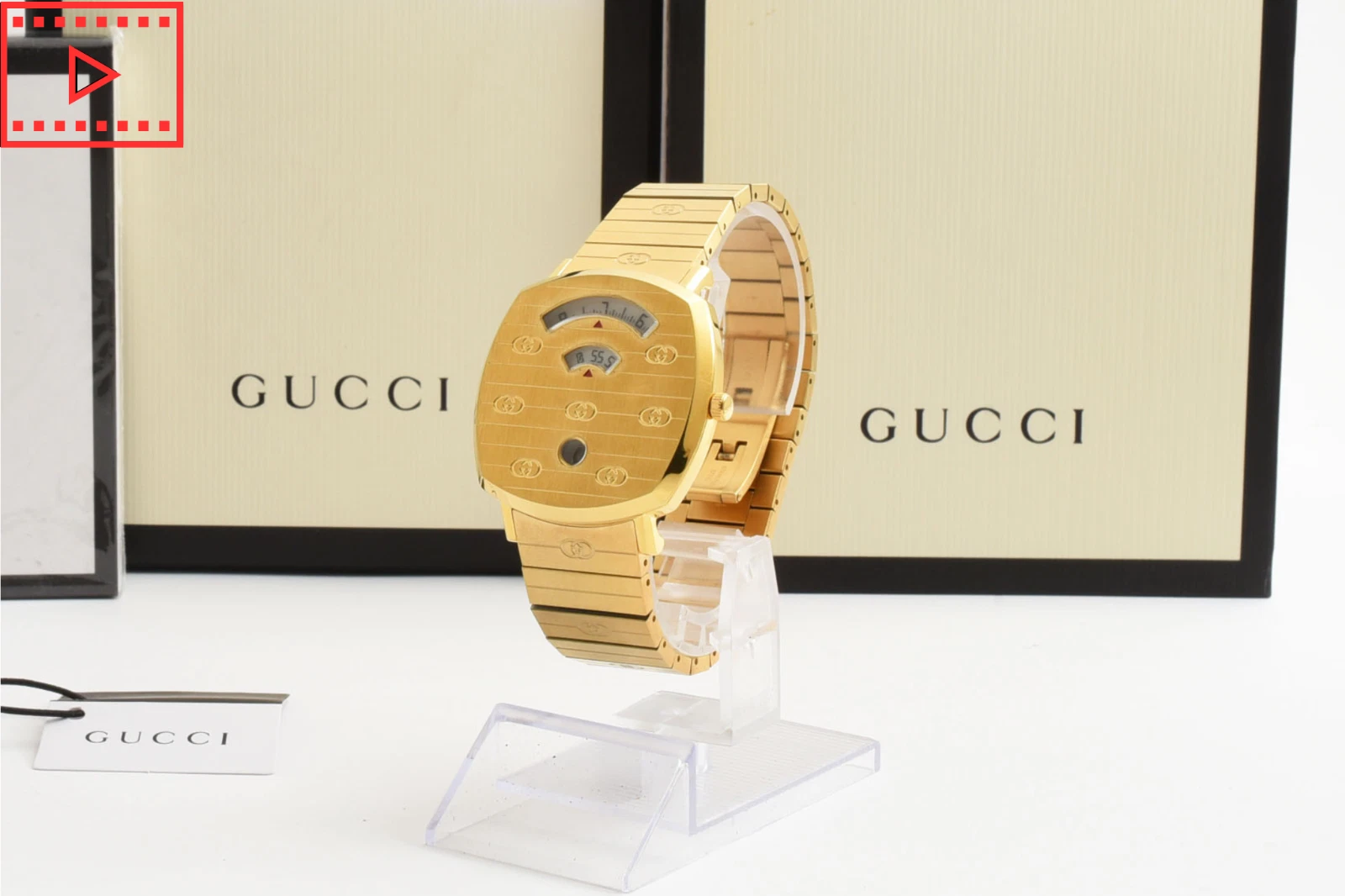 [TOP MINT con scatola] Orologio Uomo Gucci Grip 157.4 YA157403 Quarzo Oro dal GIAPPONE