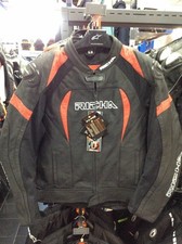 Blouson moto cuir RICHA Piranha noir/rouge EU 52 - UK 42