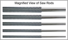 GeetarGizmos NUT SLOTTING FILE SET - 5 Bass Guitar - Serrated Stainless Steel