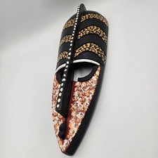 Hand Carved Wood African Colorful Tribal Mask...