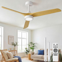Deckenventilator 132 Cm Mit Beleuchtung Fernbedienung Dc-Motor 3 BläTter 6