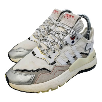 ADIDAS Shoes NITE JOGGER Mens Size 4.5 ORBIT GRAY White Running Sneaker EF5405