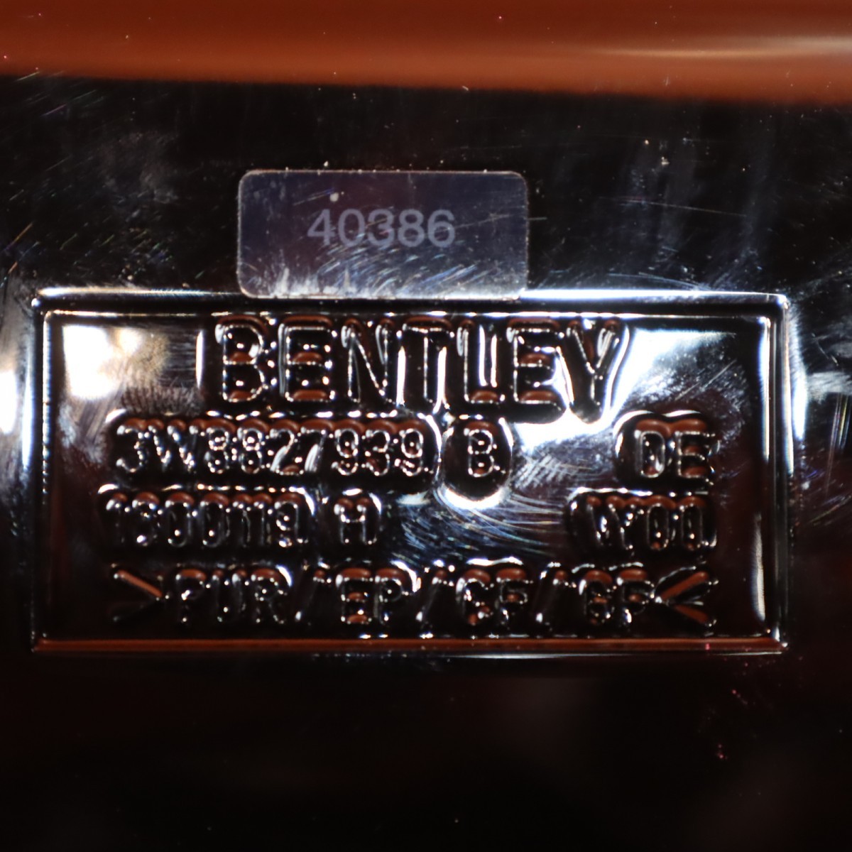 Bentley Continental GT 2011-2017 Rear Wing P/N 3W8827939B