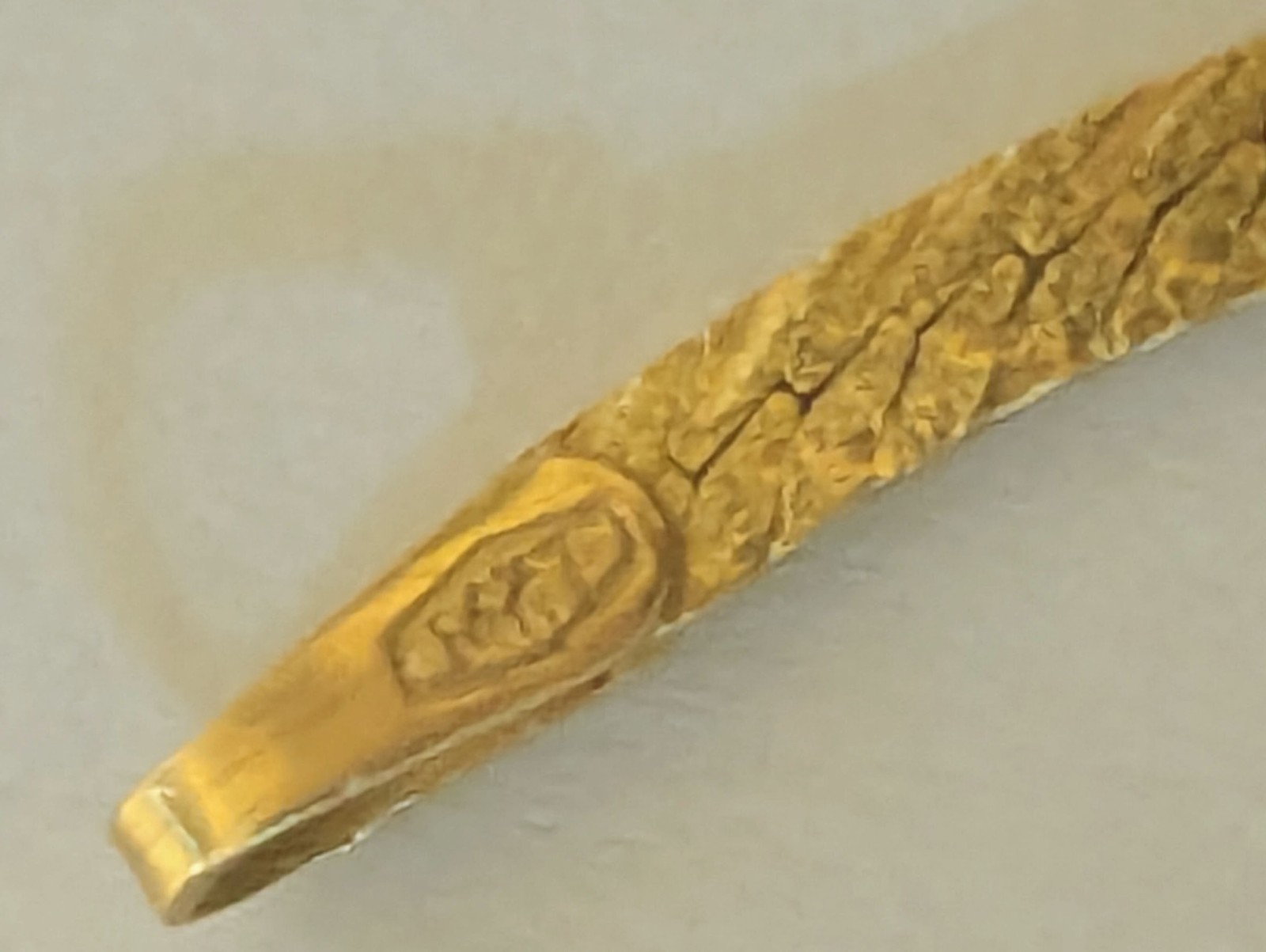 Estate Designer Signed Solid 14kt Yellow Gold 7” … - image 9