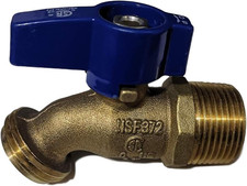 1 Pack 3/4 in Male X 3/4 in Garden Hose Bibb, Brass, Sillcock