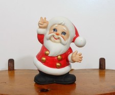 Vintage Lefton Santa Lamp 1970s Kitsch Peace Sign Japan Christmas Light Figurine