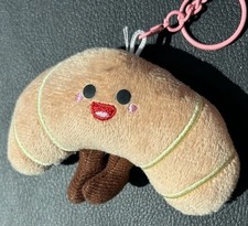 Croissants Key Ring Brand New Plushy Stuffed Key Charm Keychain Doll School Bag