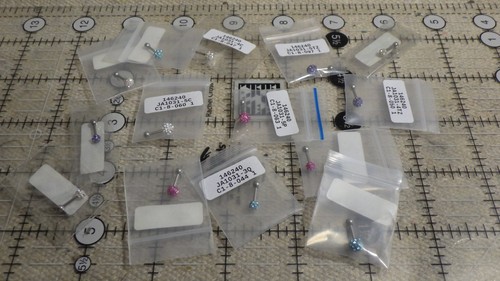 105+ body jewelry rhinestone piercings variety lot short round flat military - Picture 10 of 24
